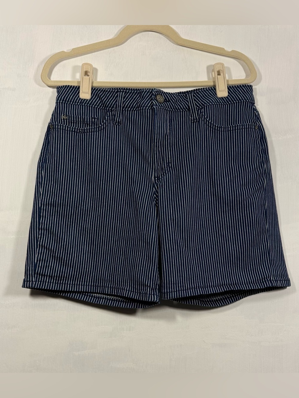 Navy Pinstripe Women's Shorts